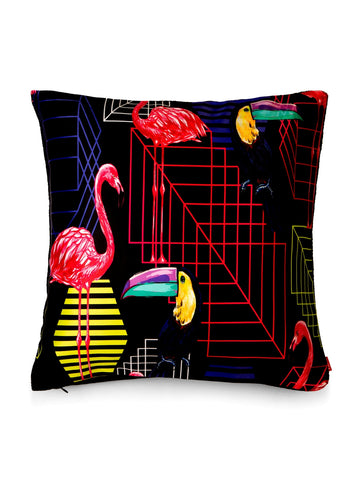 Designer Digital Printed Silky Smooth Cushion Covers <small> (animal print-multi)</small>