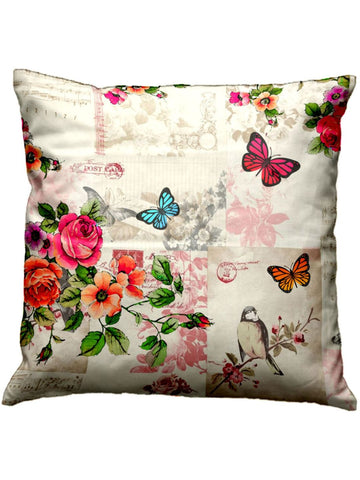 Designer Digital Printed Silky Smooth Cushion Covers <small> (animal print-ivory)</small>