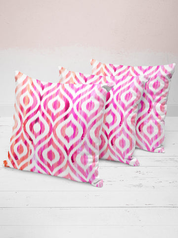 Designer Digital Printed Silky Smooth Cushion Covers <small> (abstract-pink)</small>