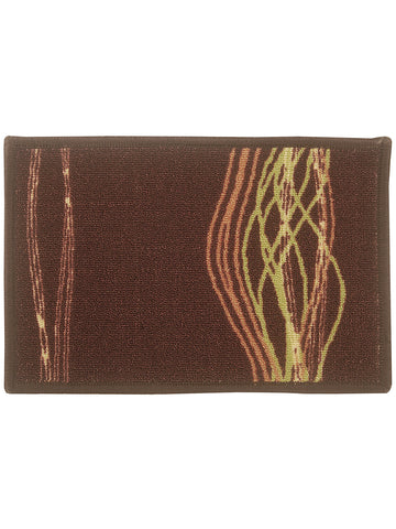 Highly Durable Anti Slip Door Mat <small> (wavi stripes-choco/orange)</small>