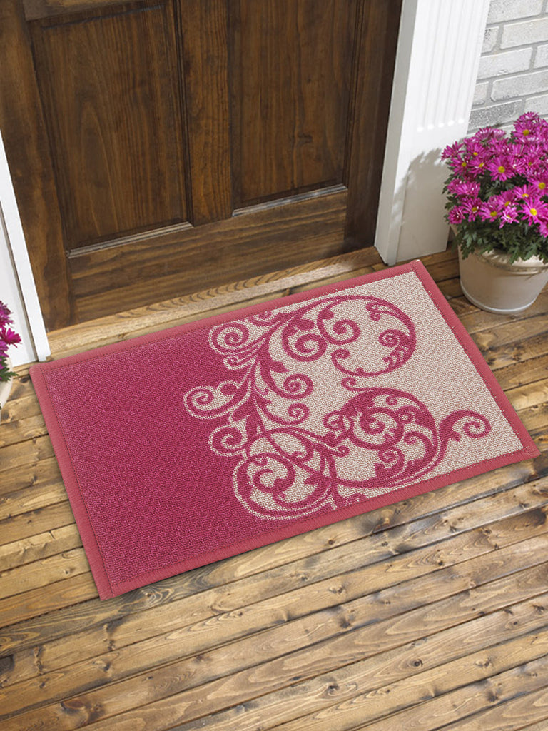 Highly Durable Anti Slip Door Mat <small> (empire-grey/wine)</small>