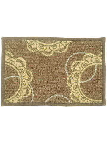 Highly Durable Anti Slip Door Mat <small> (circuler-dk.taupe/beige)</small>