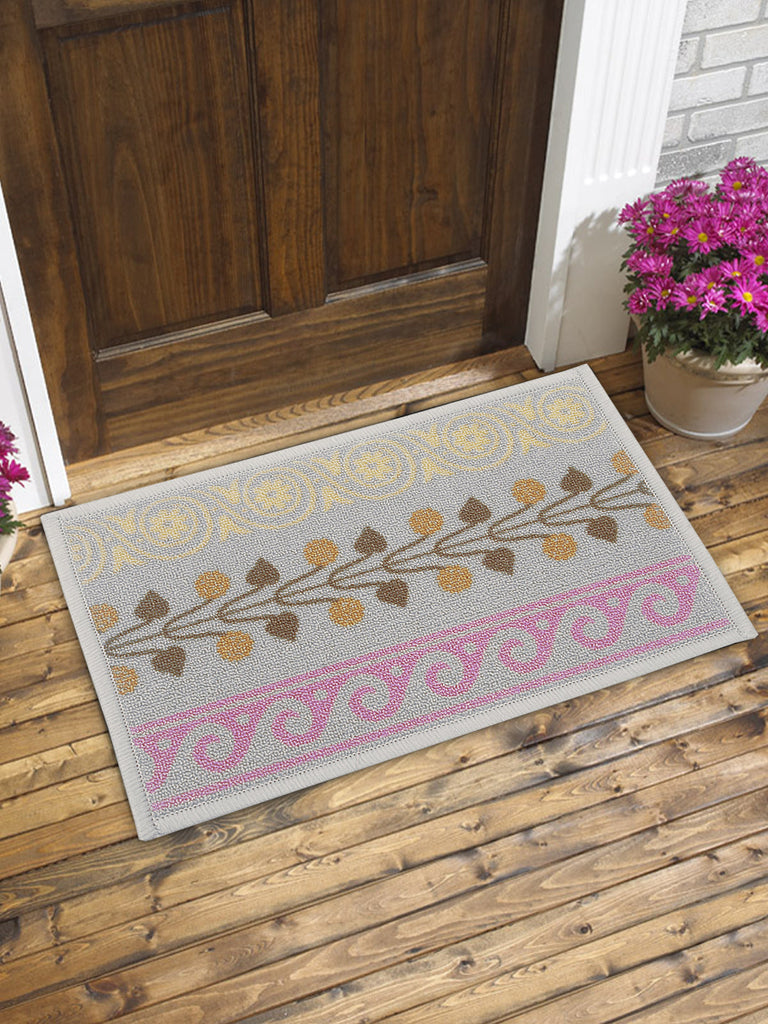 Highly Durable Anti Slip Door Mat <small> (ornament-grey/multi)</small>