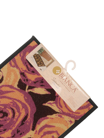 Highly Durable Anti Slip Door Mat <small> (roses-black/orange)</small>