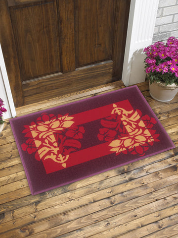 Highly Durable Anti Slip Door Mat <small> (veronica-dk.maroon/red)</small>