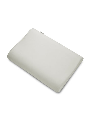 Orthopedic Cervical Contour Shape Memory Foam Pillow With Bamboo Fabric Removable Zipper Cover <small> (solid-white)</small>