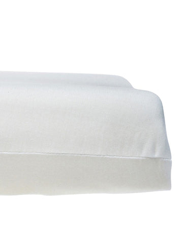 Orthopedic Cervical Contour Shape Memory Foam Pillow With Bamboo Fabric Removable Zipper Cover <small> (solid-white)</small>
